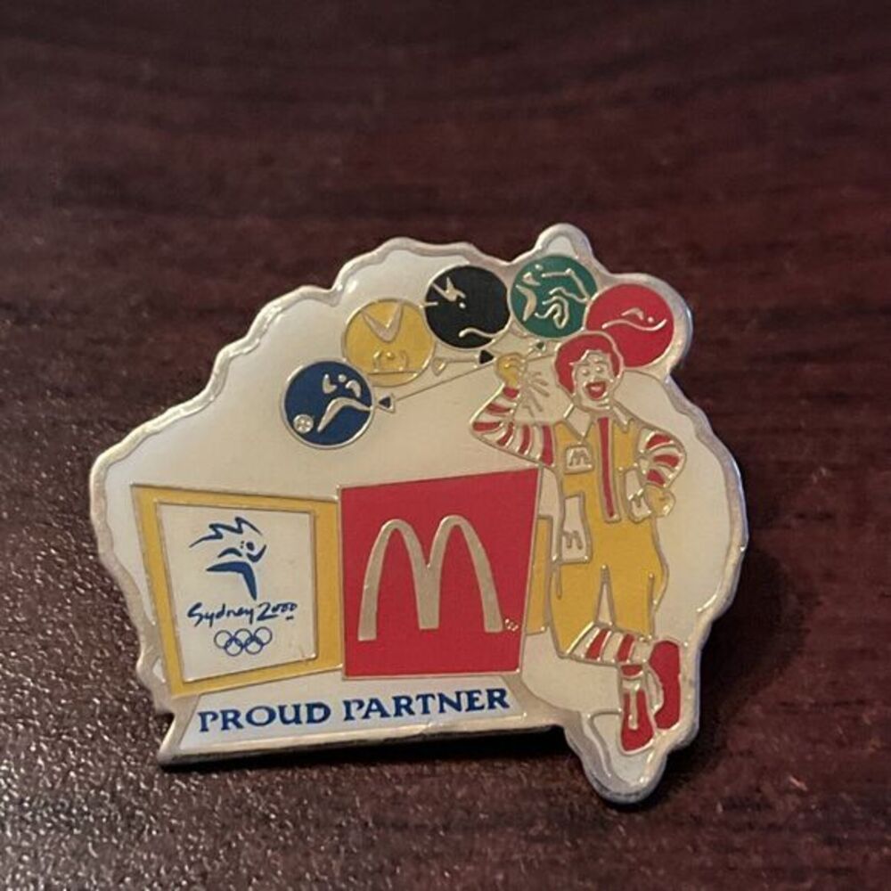 McDonald’s 2000 Sydney Olympics Ronald Balloons Proud Partner Employee Pin